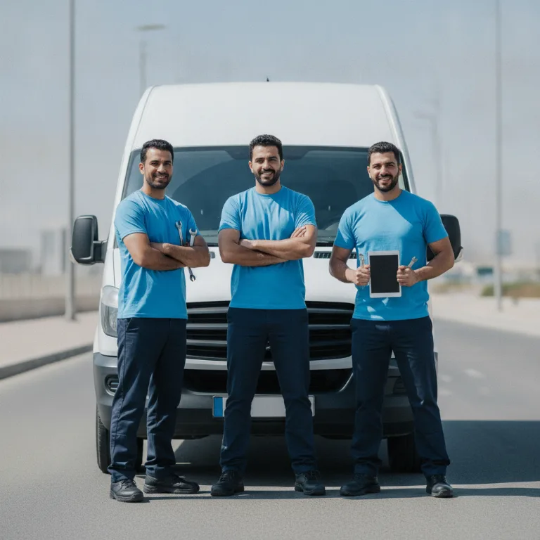 Taxi team in Bani Yas City